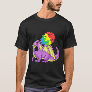 Dragon LGBT Fire Breathing Gay Funny Gift T-Shirt