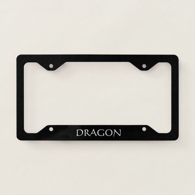 Dragon License plate frame black (Front)