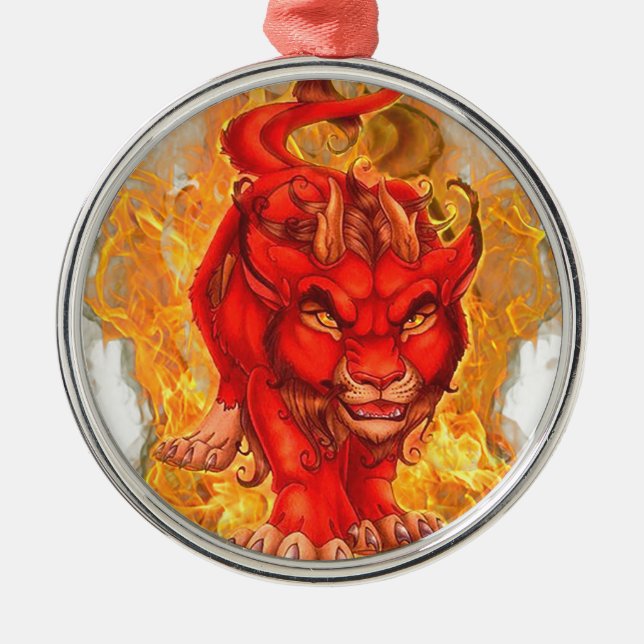 dragon-lion metal ornament (Front)