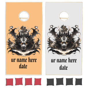 Dragon logo theme cornhole set