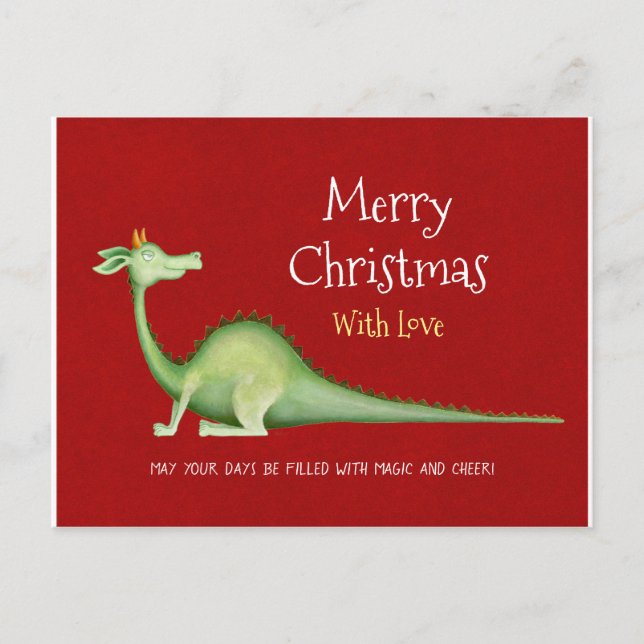 Dragon Looking Back Postcard (Front)