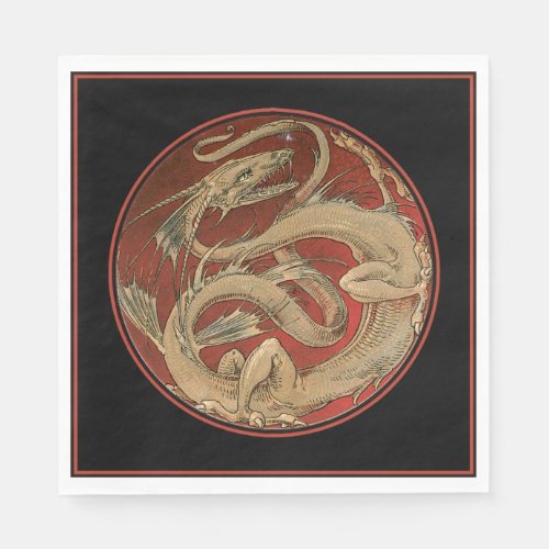 Dragon Lore _ Art Nouveau Napkins