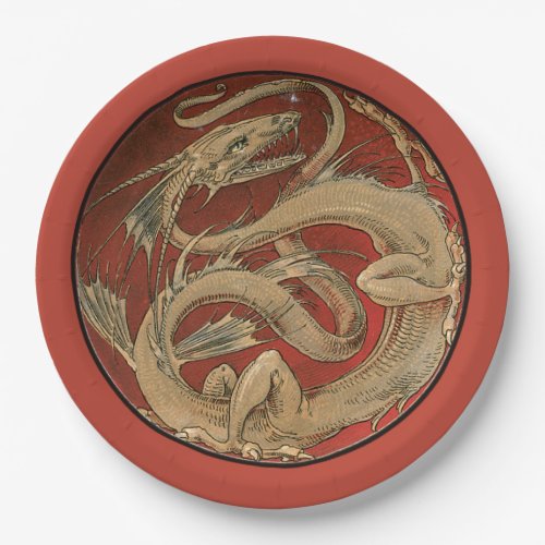 Dragon Lore _ Art Nouveau Paper Plates