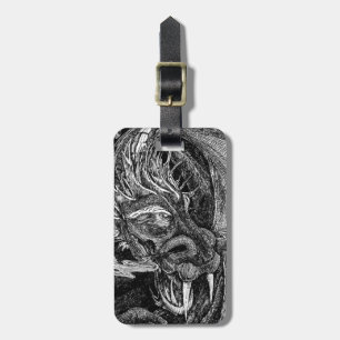Dragon luggage tag 2 sides