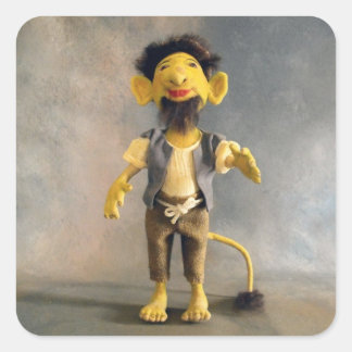 Dragon Mache Mountain Troll Square Sticker