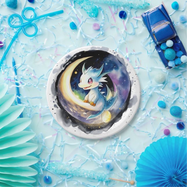 Dragon Magic Baby Shower Paper Plates (Party)