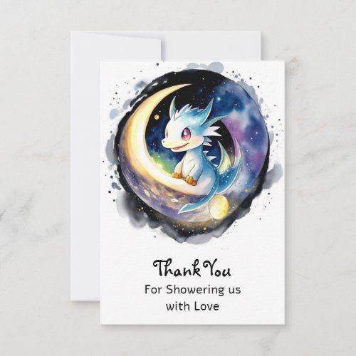 Dragon Magic Baby Shower Thank You Card