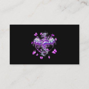 Dragon Magical Purple Butterfly Business Card