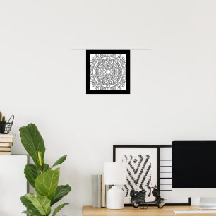 Dragon Mandala Fun Party Poster for Coloring Craft