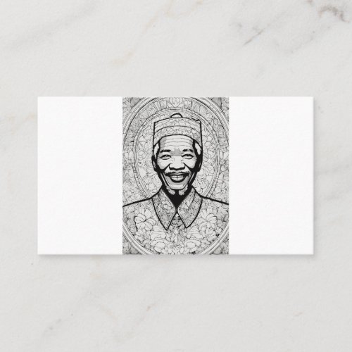 Dragon Mandala Intricate Coloring Page Design Business Card