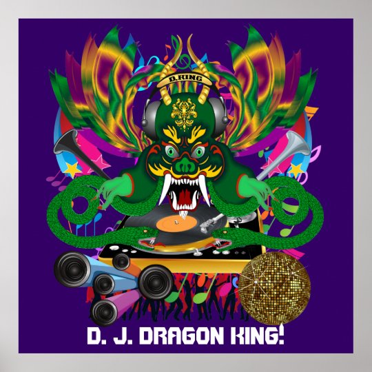 Dragon Mardi Gras Theme Plse View Notes Poster