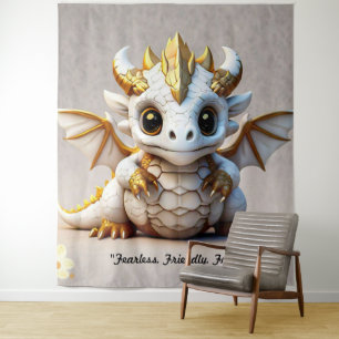 "Dragon Mascot Logo" Tapestry