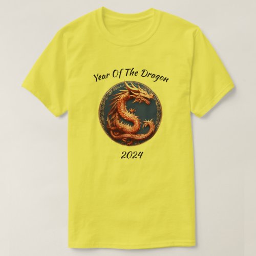 Dragon Medallion Chinese New Year T_Shirt