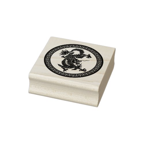 Dragon medallion  rubber stamp