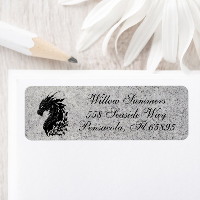 Dragon, Medieval Label (Insitu)