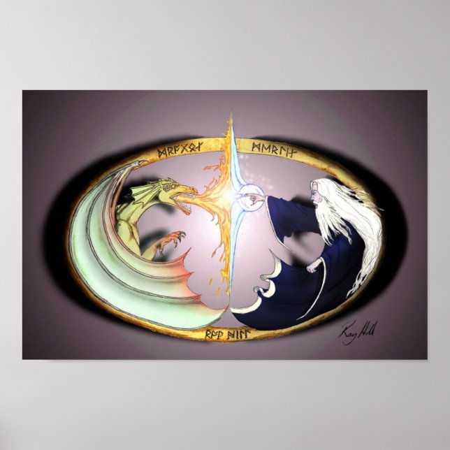 Dragon & Merlin Poster (Front)