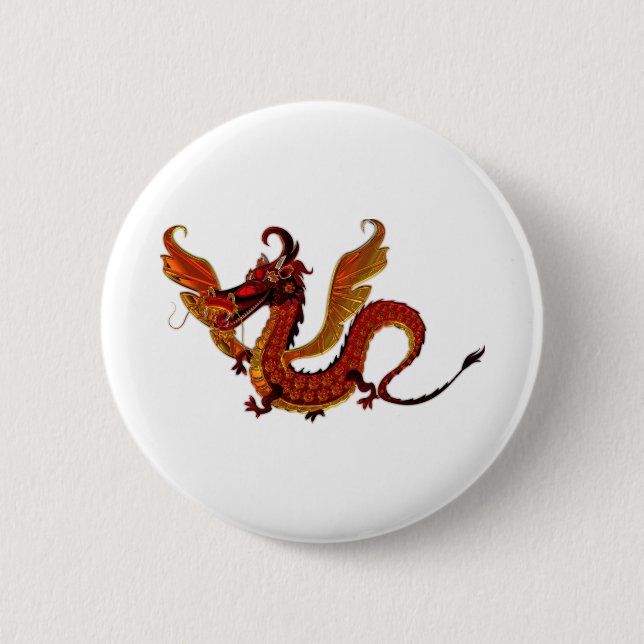 Dragon Metallizer Art Glass Factory Button (Front)