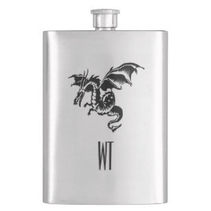 Dragon Monogram Hip Flask