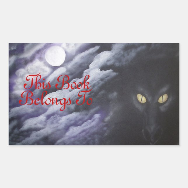 Dragon Moon Book Label Sticker (Front)
