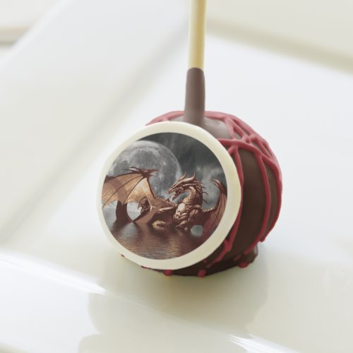 Dragon  Moon fantasy artwork Cake Pops