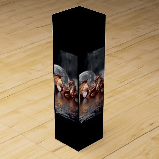 Dragon & Moon Fantasy Design Wine Box