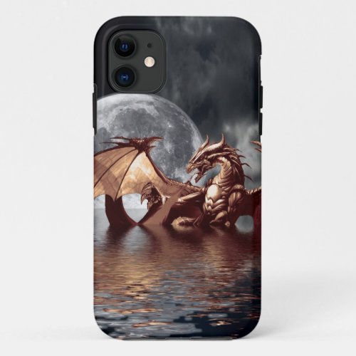 Dragon  Moon Fantasy Mythical iPhone Case