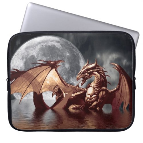 Dragon  Moon Fantasy Mythical Laptop Sleeve