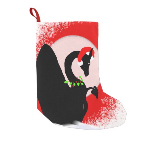 Dragon Moon Holiday Red Small Christmas Stocking