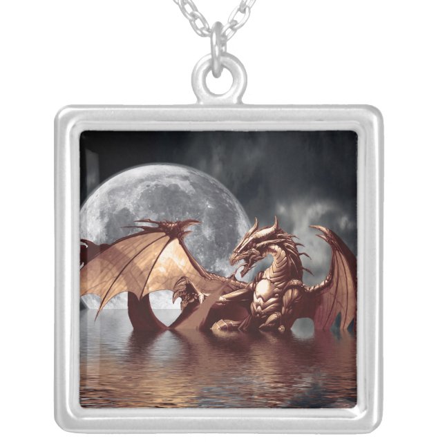 Dragon & Moon Necklace (Front)