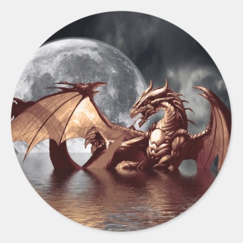 Dragon  Moon Stickers