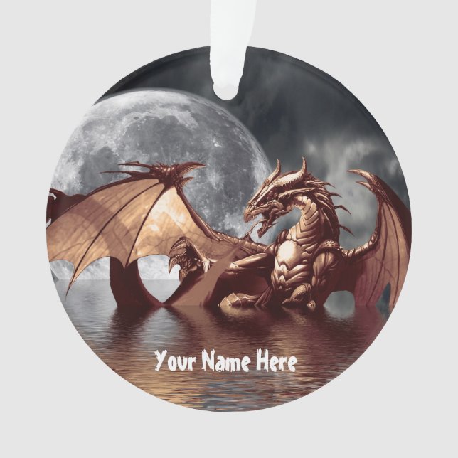 Dragon Moon Tree Ornament (Front)