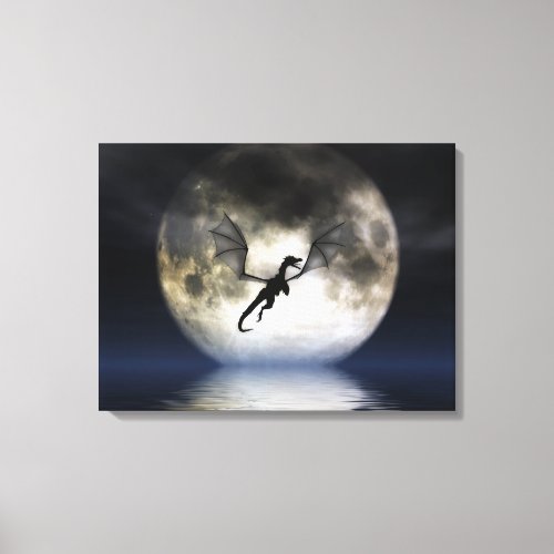Dragon Moon Wrapped Canvas
