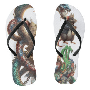 Dragon & Mouse Power Flip-Flops – Fantasy Meets Fo Flip Flops