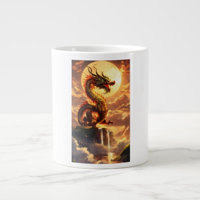 "Dragon Mug: Sip with Strength and Style" Giant Coffee Mug (Front)
