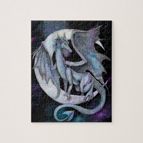 Dragon Night gothic dark fantasy art PUZZLE