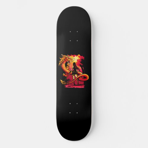 Dragon Ninja Girl Skateboard Deck
