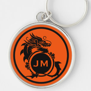 Dragon Novelty Golfer Initial Gift Keychain