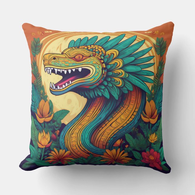 Dragon of luck throw pillow (Front)