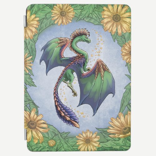 "Dragon of Summer" Flowers and Leaves Fantasy Art iPad Air Cover