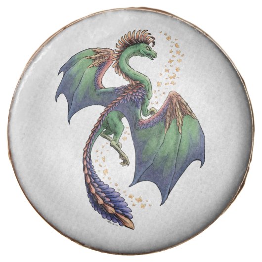 Dragon of Summer Nature Fantasy Art Chocolate Covered Oreo (Front)