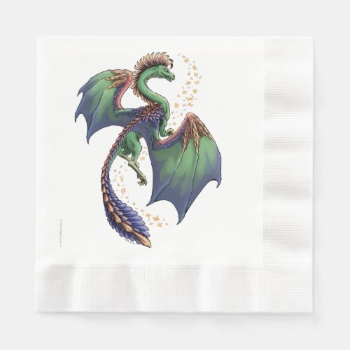 Dragon of Summer Nature Fantasy Art Napkins