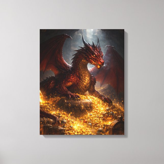 Dragon of the Hidden Treasure Canvas Print (Front)
