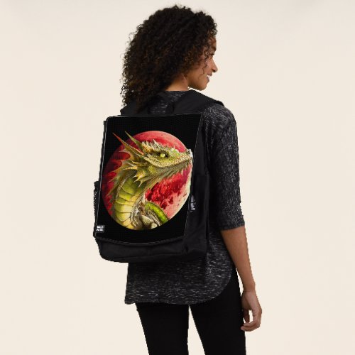 Dragon on Bloody Moon Backpack