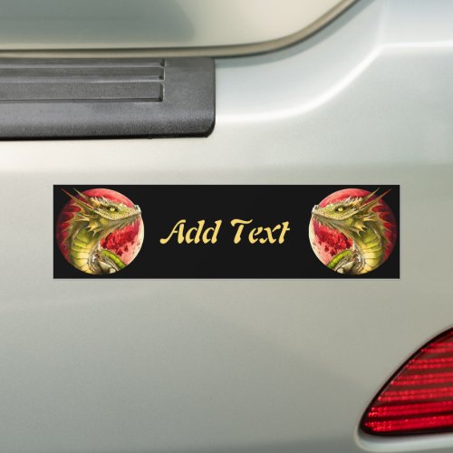 Dragon on Bloody Moon Bumper Sticker