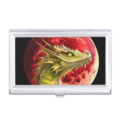 Dragon on Bloody Moon Business Card Case