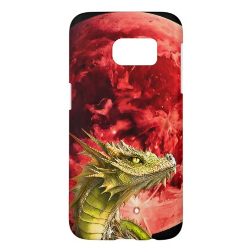 Dragon on Bloody Moon Samsung Galaxy S7 Case