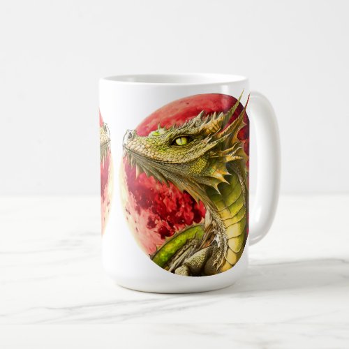 Dragon on Bloody Moon Coffee Mug