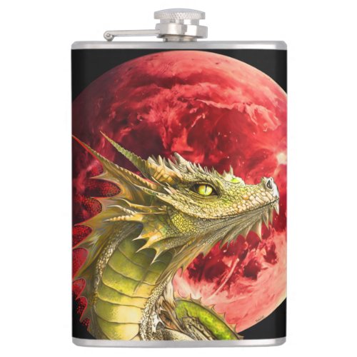 Dragon on Bloody Moon Flask