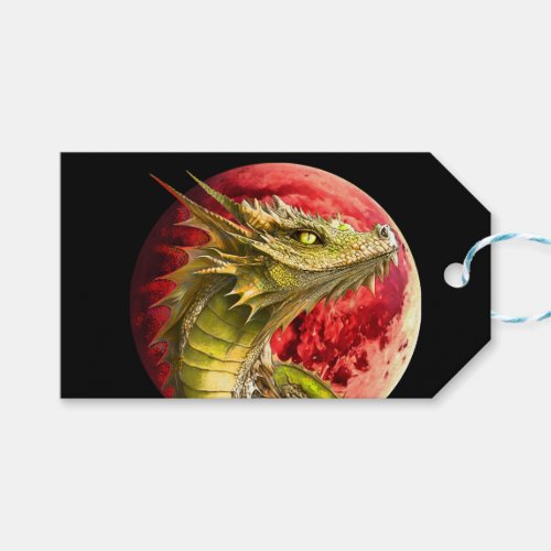 Dragon on Bloody Moon Gift Tags