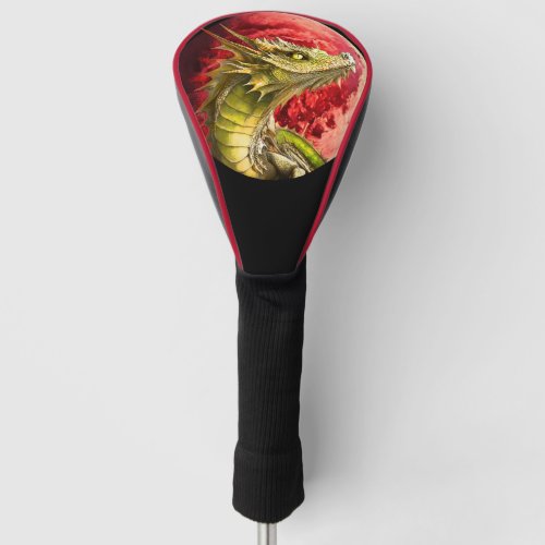 Dragon on Bloody Moon Golf Head Cover